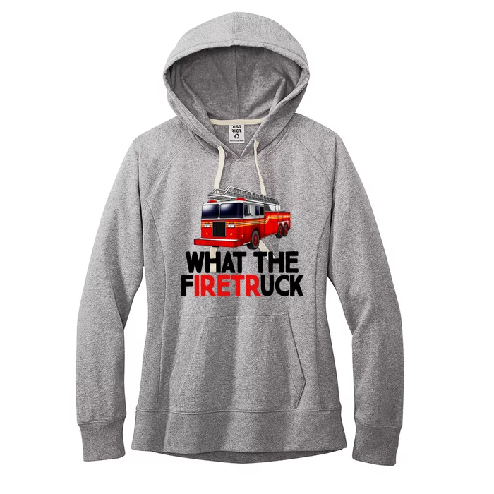 What The Firetruck Fire Rescuer Firefighter Chief Cool Gift Women's Fleece Hoodie