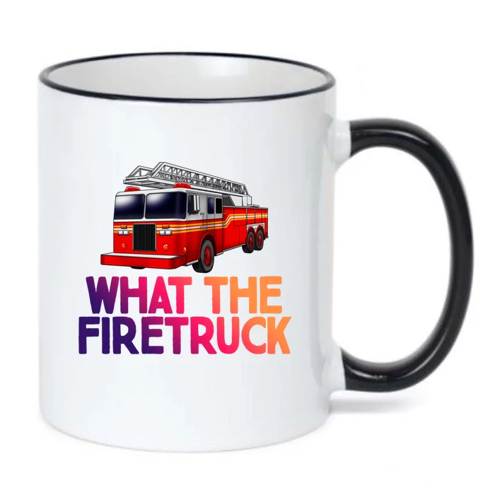 What The Firetruck Fire Rescuer Firefighter Chief Gift Black Color Changing Mug