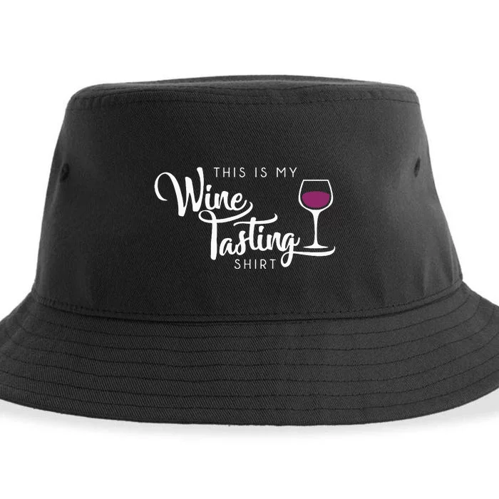 Wine Tasting Funny Cute Drinking Wine Lover Gift Sustainable Bucket Hat