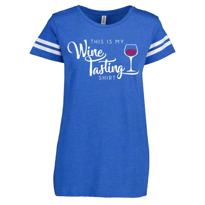 Wine Tasting Funny Cute Drinking Wine Lover Gift Enza Ladies Jersey Football T-Shirt