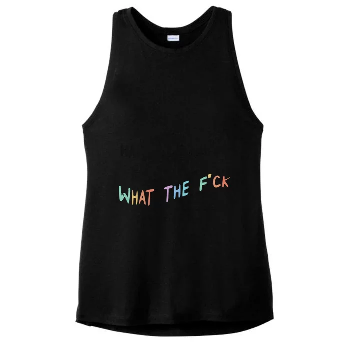 What The Fuck Hoodie Aesthetic Ladies Tri-Blend Wicking Tank