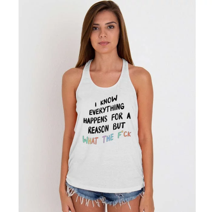 What The Fuck Hoodie Aesthetic Women's Knotted Racerback Tank