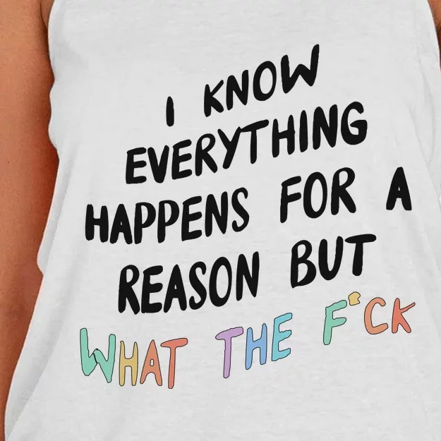 What The Fuck Hoodie Aesthetic Women's Knotted Racerback Tank