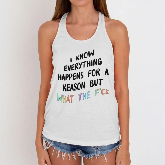 What The Fuck Hoodie Aesthetic Women's Knotted Racerback Tank