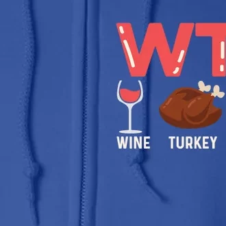 Wine Turkey Family Holiday Person Gift Full Zip Hoodie