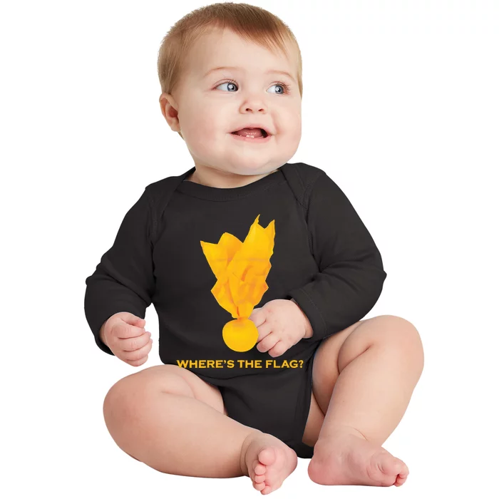 Wheres The Flag Football Penalty Flag Baby Long Sleeve Bodysuit