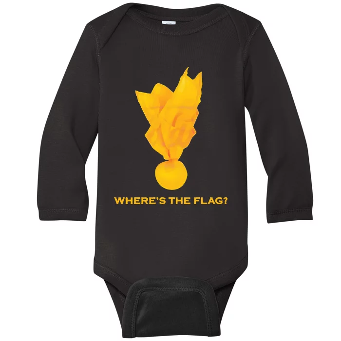 Wheres The Flag Football Penalty Flag Baby Long Sleeve Bodysuit