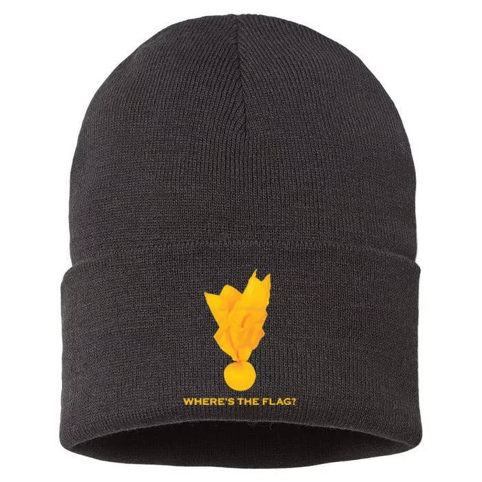 Wheres The Flag Football Penalty Flag Sustainable Knit Beanie