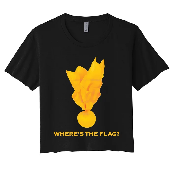 Wheres The Flag Football Penalty Flag Women's Crop Top Tee