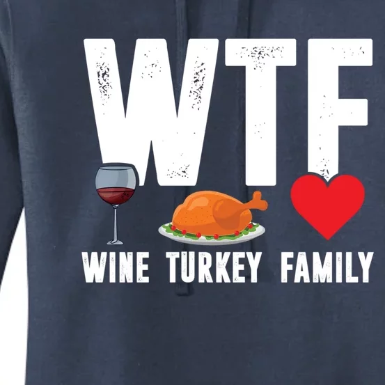 Wine Turkey Family Gift Women's Pullover Hoodie