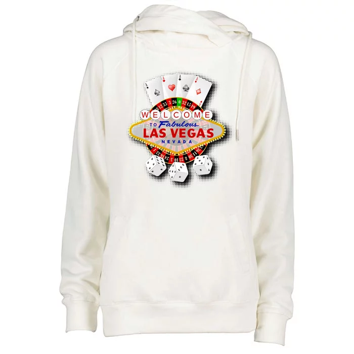 Welcome To Fabulous Las Vegas Womens Funnel Neck Pullover Hood