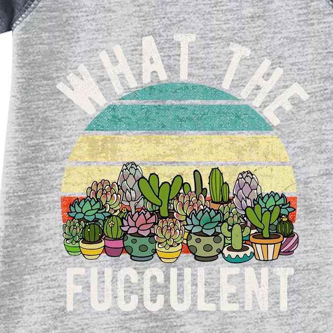 What The Fucculent Retro Cactus Succulent Pun Infant Baby Jersey Bodysuit