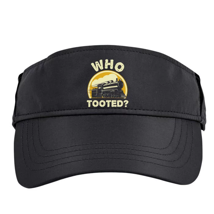 Who Tooted Funny Trains Model Railroad Train Locomotive Gift Adult Drive Performance Visor