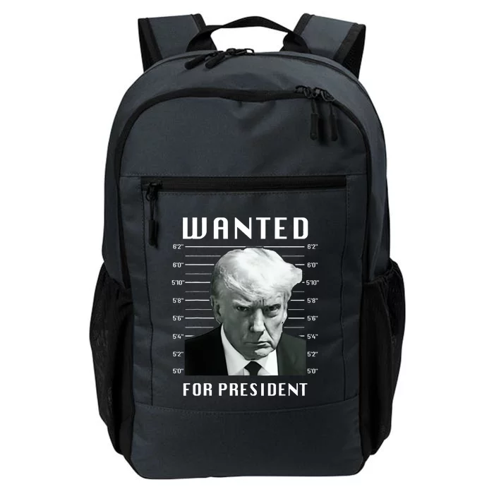 Wanted Trump For President Trump Mug Shot Never Surrender Daily Commute Backpack