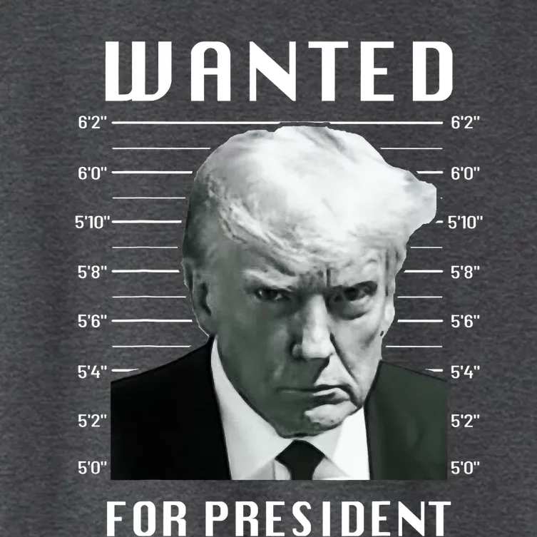 Wanted Trump For President Trump Mug Shot Never Surrender Women's Crop Top Tee