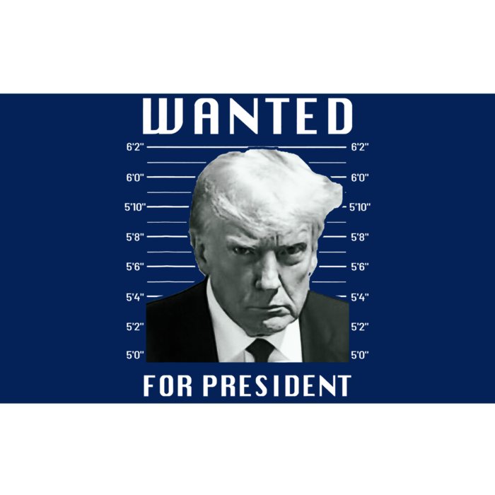 Wanted Trump For President Trump Mug Shot Never Surrender Bumper Sticker