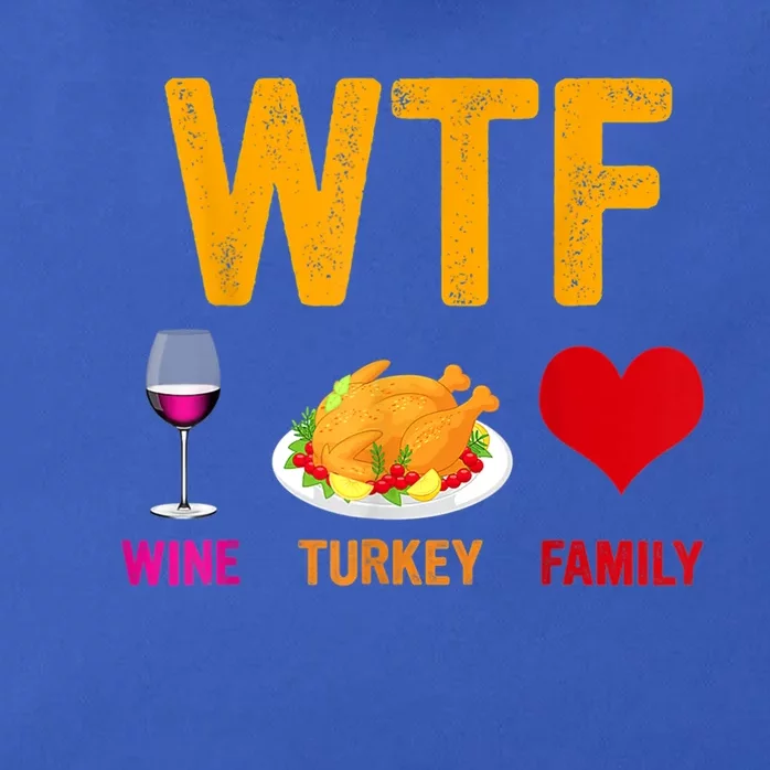 Wine Turkey Family Funny Thanksgiving Day Gift Zip Tote Bag