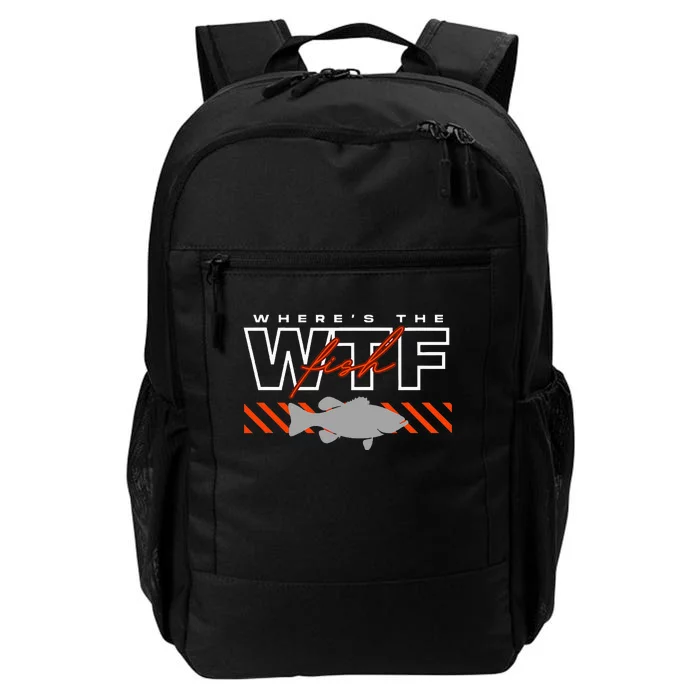 Wheres The Fish Wtf Funny Fishing Joke Daily Commute Backpack