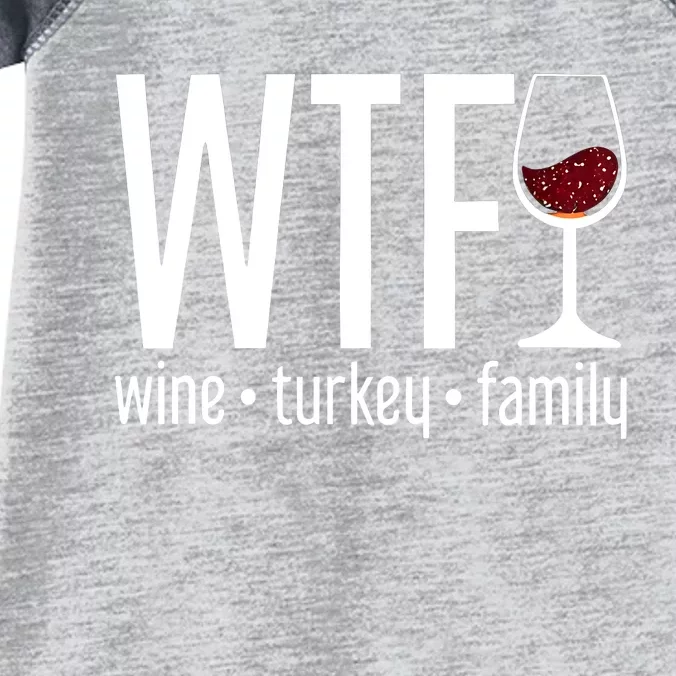 Wine Turkey Family Wtf Funny Thanksgiving Gift Infant Baby Jersey Bodysuit