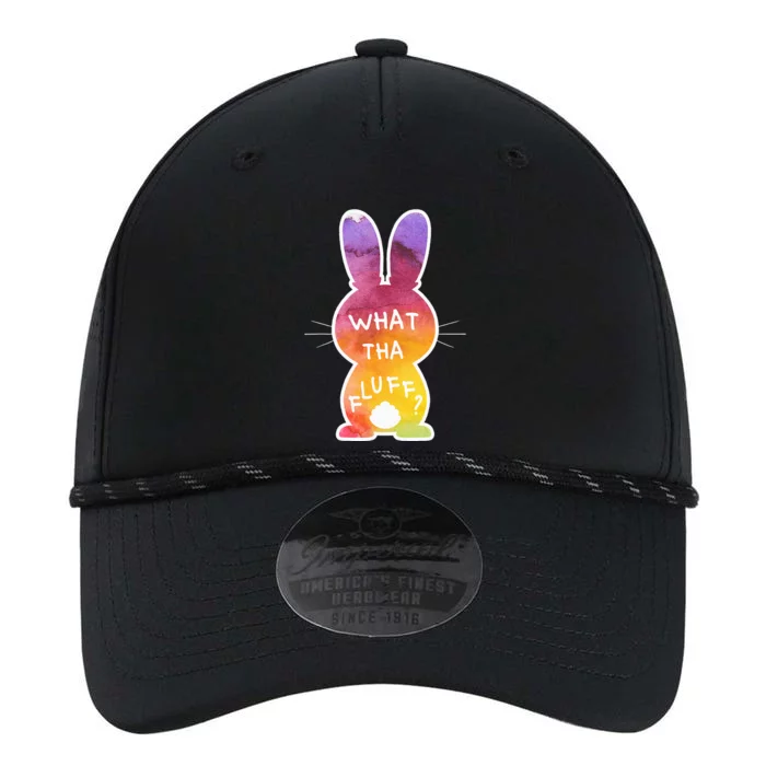 What Tha Fluff Funny Tie Dye Easter Bunny Egg Hunt Adult Pun Performance The Dyno Cap