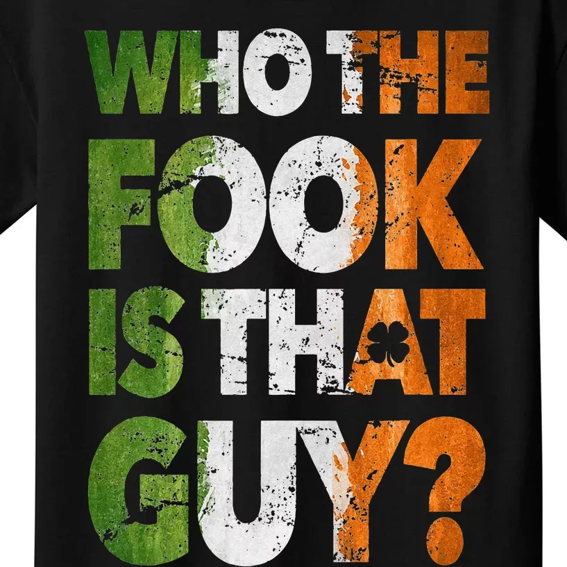 Who The Fook Is That Guy Funny For Boxing Match Kids T-Shirt