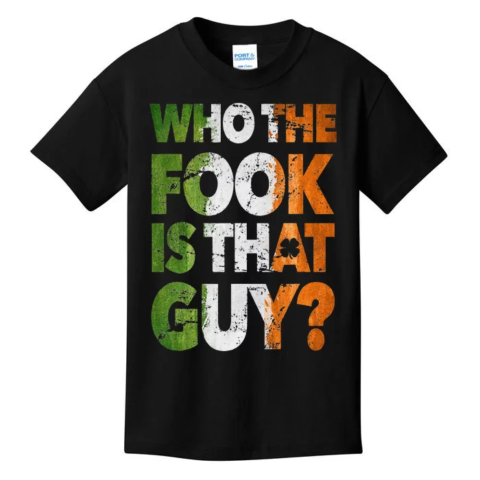 Who The Fook Is That Guy Funny For Boxing Match Kids T-Shirt