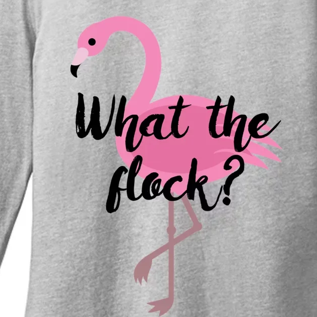 What The Flock Womens CVC Long Sleeve Shirt