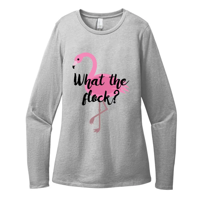 What The Flock Womens CVC Long Sleeve Shirt