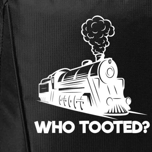 Who Tooted Funny Train Lovers & Railroad Model Trains City Backpack