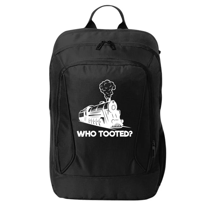 Who Tooted Funny Train Lovers & Railroad Model Trains City Backpack