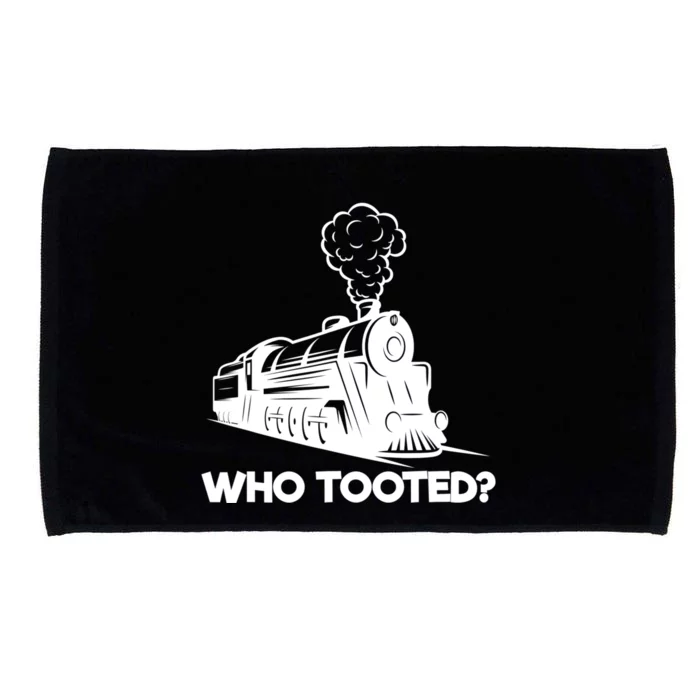 Who Tooted Funny Train Lovers & Railroad Model Trains Microfiber Hand Towel