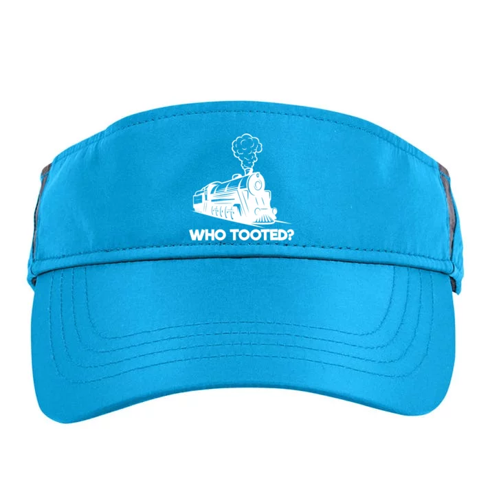 Who Tooted Funny Train Lovers & Railroad Model Trains Adult Drive Performance Visor