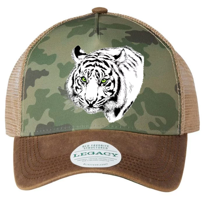 White Tiger Face Legacy Tie Dye Trucker Hat