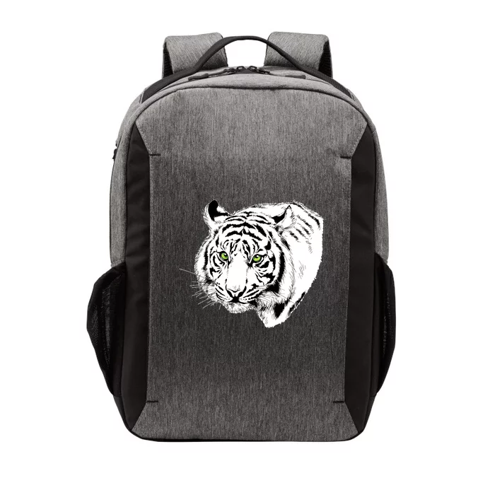 White Tiger Face Vector Backpack