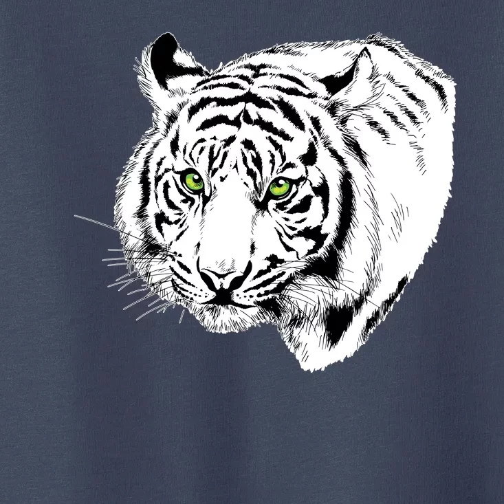 White Tiger Face Toddler T-Shirt