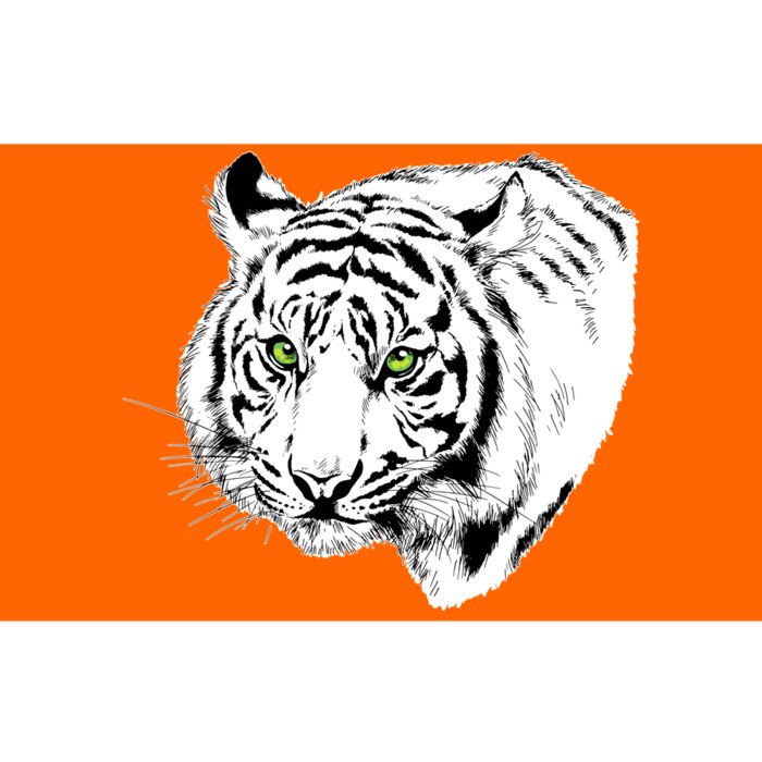 White Tiger Face Bumper Sticker