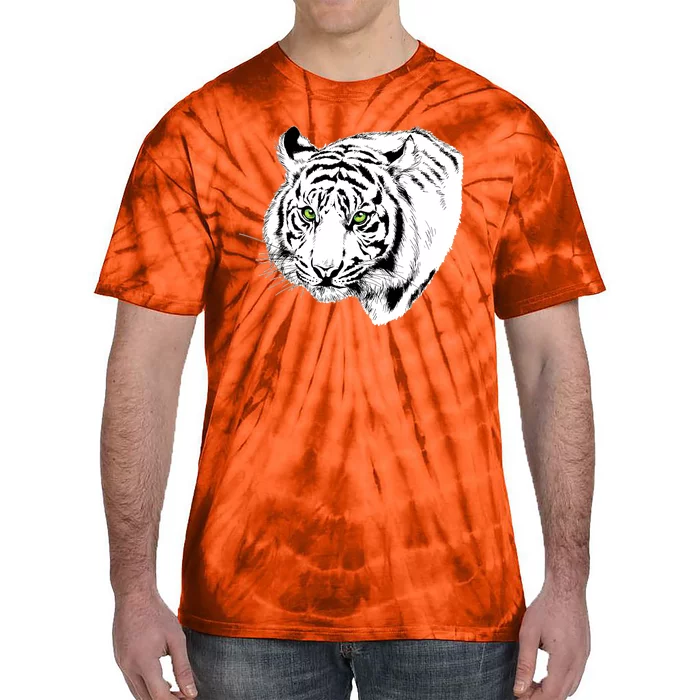 White Tiger Face Tie-Dye T-Shirt