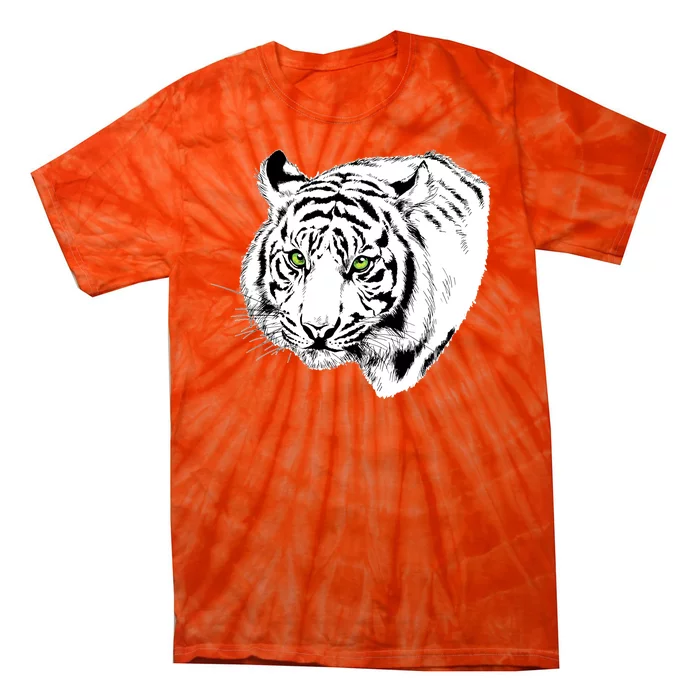 White Tiger Face Tie-Dye T-Shirt