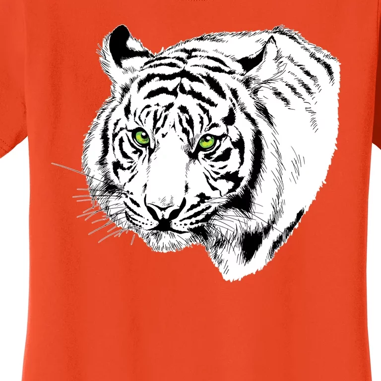 White Tiger Face Women's T-Shirt