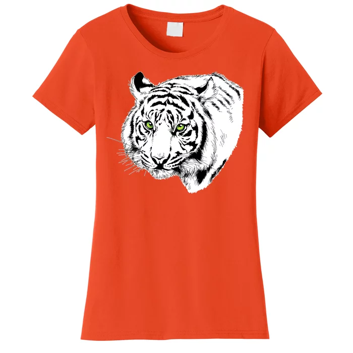 White Tiger Face Women's T-Shirt