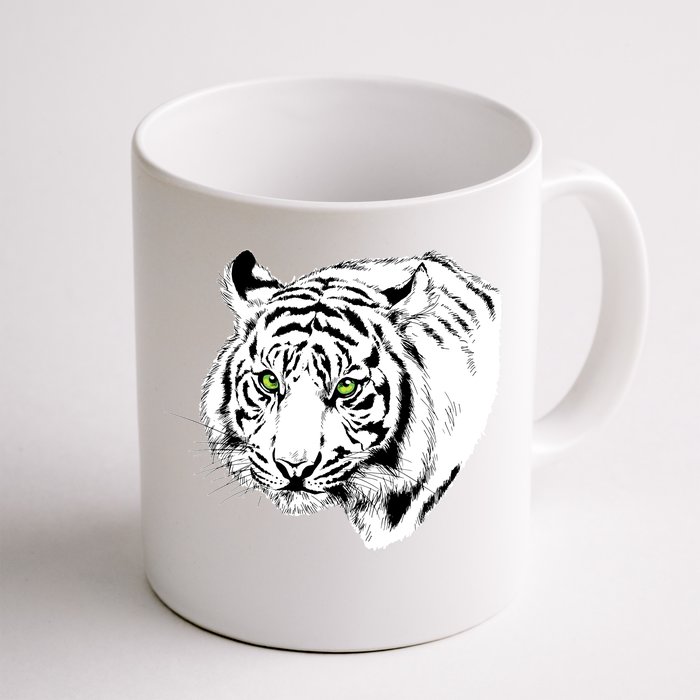 White Tiger Face Front & Back Coffee Mug