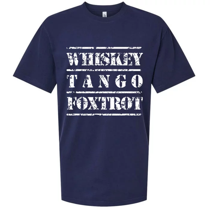 Whiskey Tango Foxtrot Military Design Sueded Cloud Jersey T-Shirt