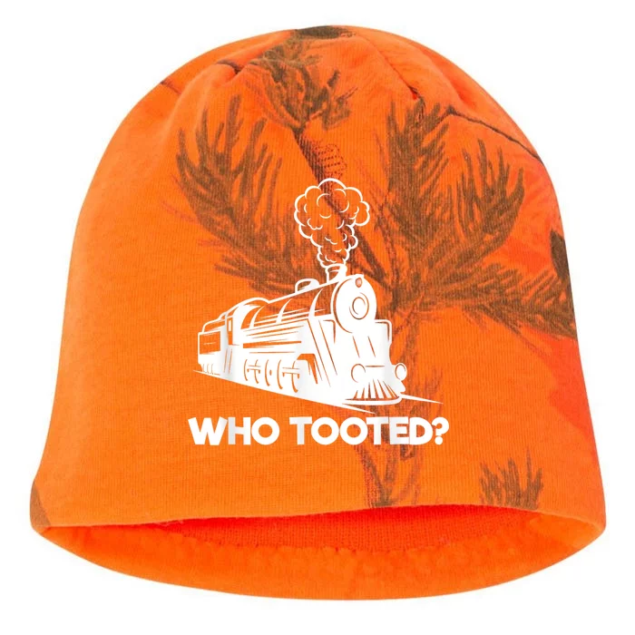 Who Tooted Funny Train Lovers & Railroad Model Trains Kati - Camo Knit Beanie