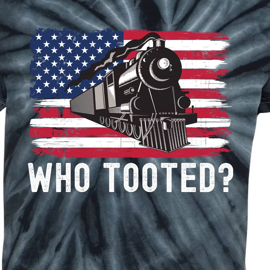 Who Tooted, Funny Train Lovers, Funny Locomotive & Railroad Kids Tie-Dye T-Shirt