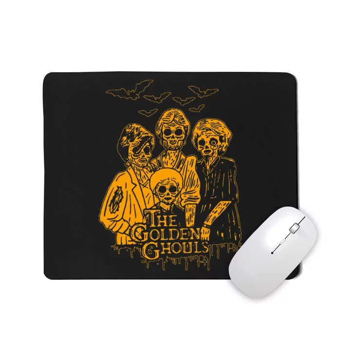 Women The Golden Ghouls Skeleton Bat Halloween Costumes Mousepad