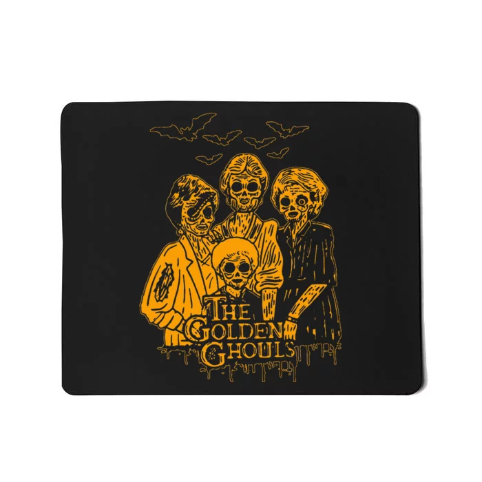 Women The Golden Ghouls Skeleton Bat Halloween Costumes Mousepad