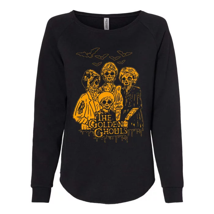 Women The Golden Ghouls Skeleton Bat Halloween Costumes Womens California Wash Sweatshirt