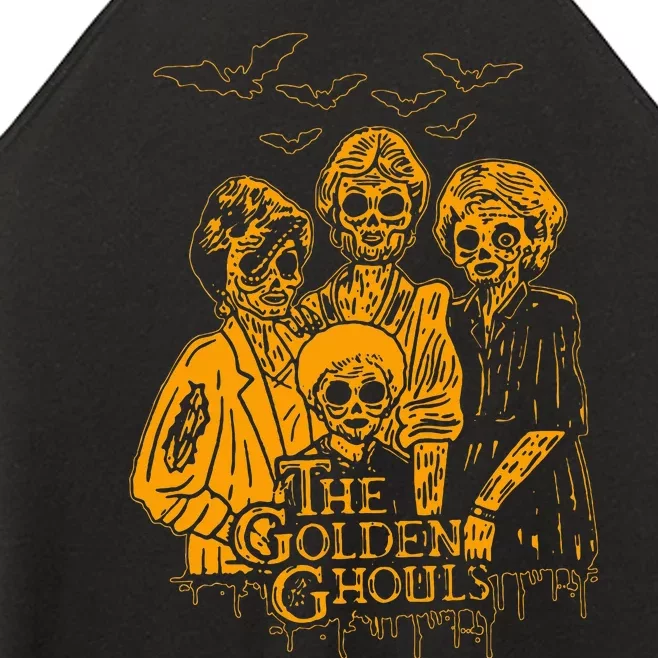 Women The Golden Ghouls Skeleton Bat Halloween Costumes Women’s Perfect Tri Rocker Tank