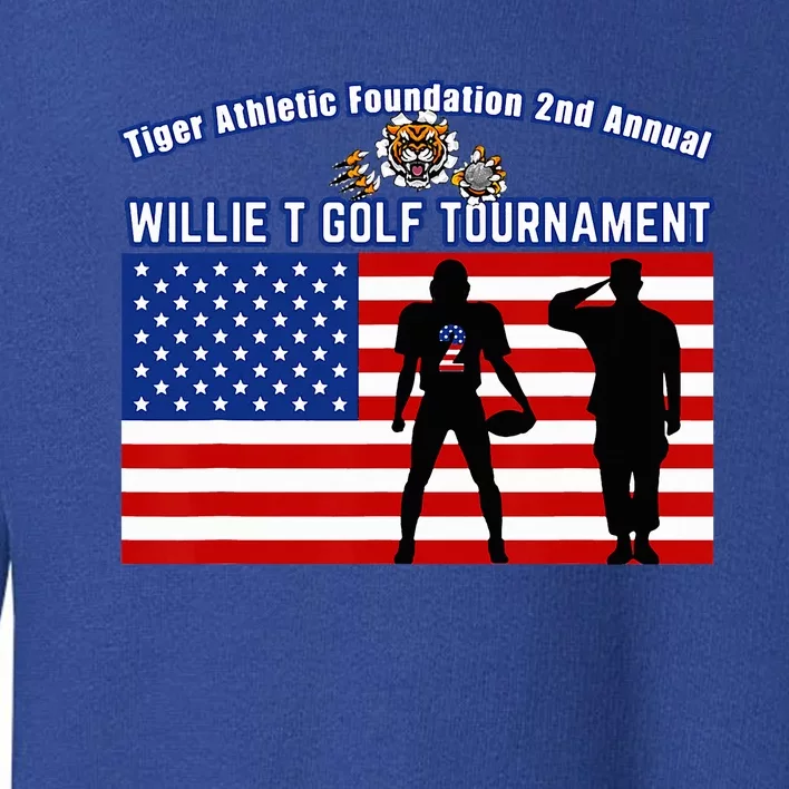 Willie T Golf American Flag Tiger Toddler Sweatshirt