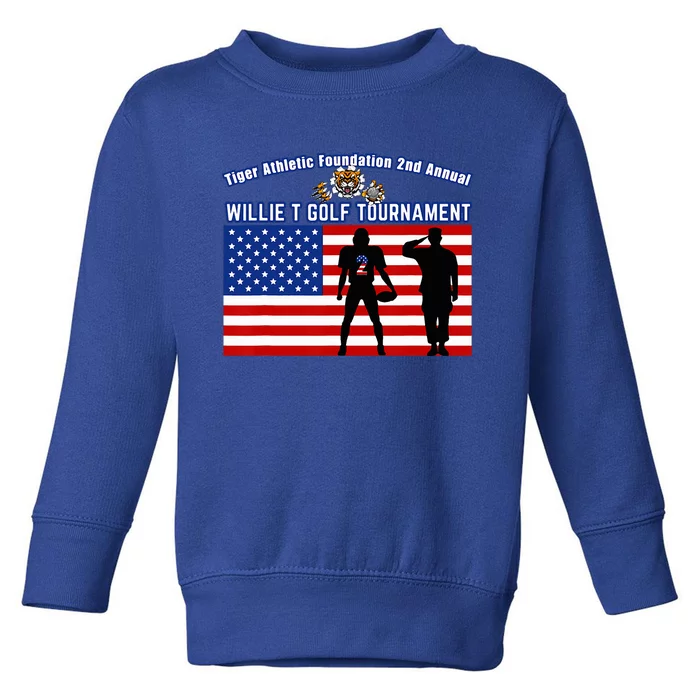 Willie T Golf American Flag Tiger Toddler Sweatshirt